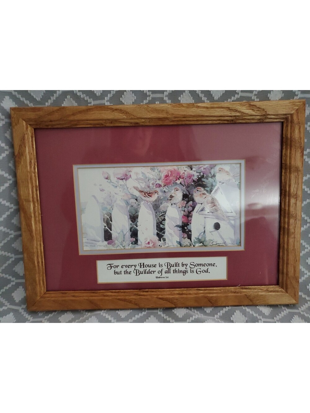 Barbara Krupp Birds On A Fence Print With Quote